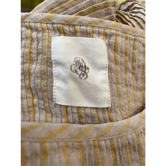 Michaela Greg 100% Linen Tank Dress In Crinkle Stripe Size M $317.00 - Picture 7 of 8